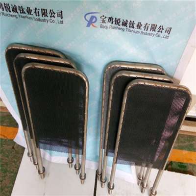 Sodium hypochlorite generator used coated titanium anode/titanium electrode